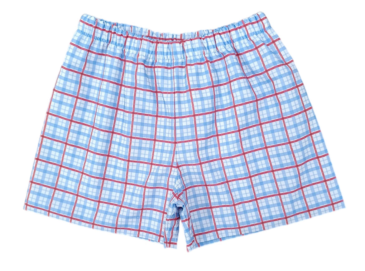 “Plaid” To Be An American! Polo Short Set