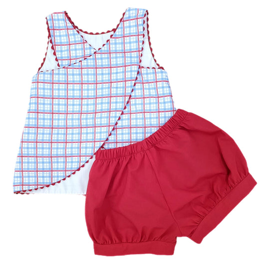 “Plaid” To Be An American! Sammy Bloomer Set