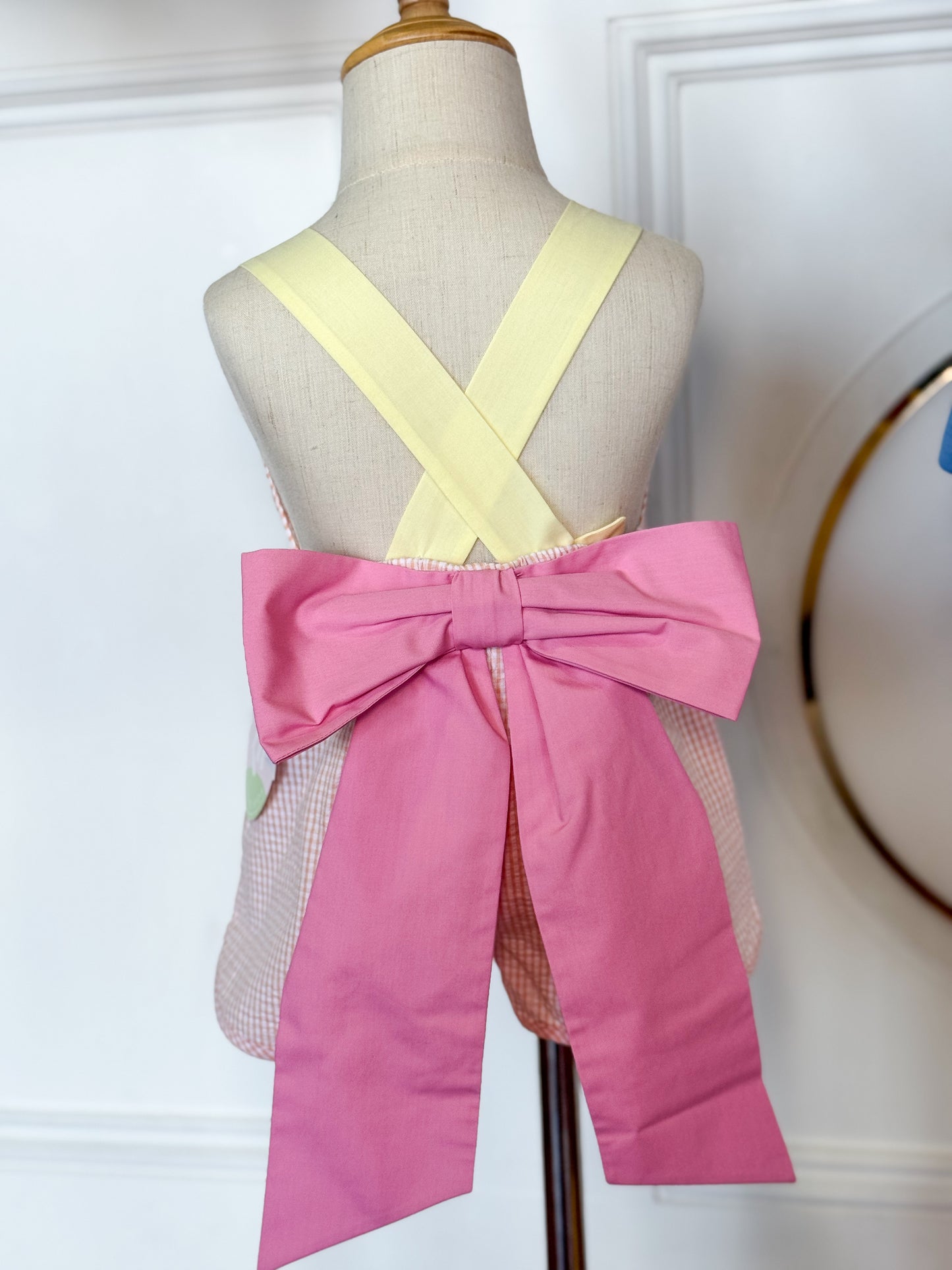 Roaring Lioness Seersucker Romper w/ Bow