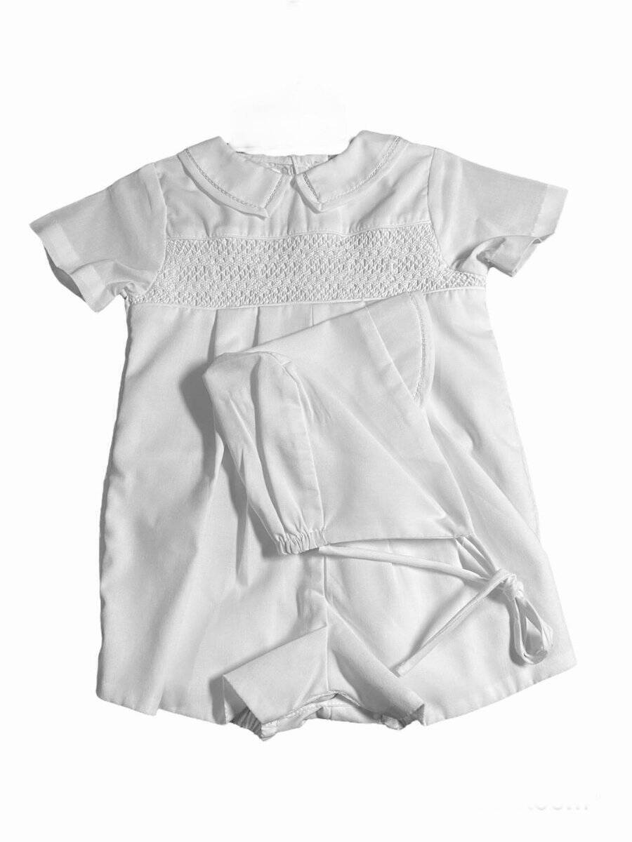 White Diamond Smocked Romper