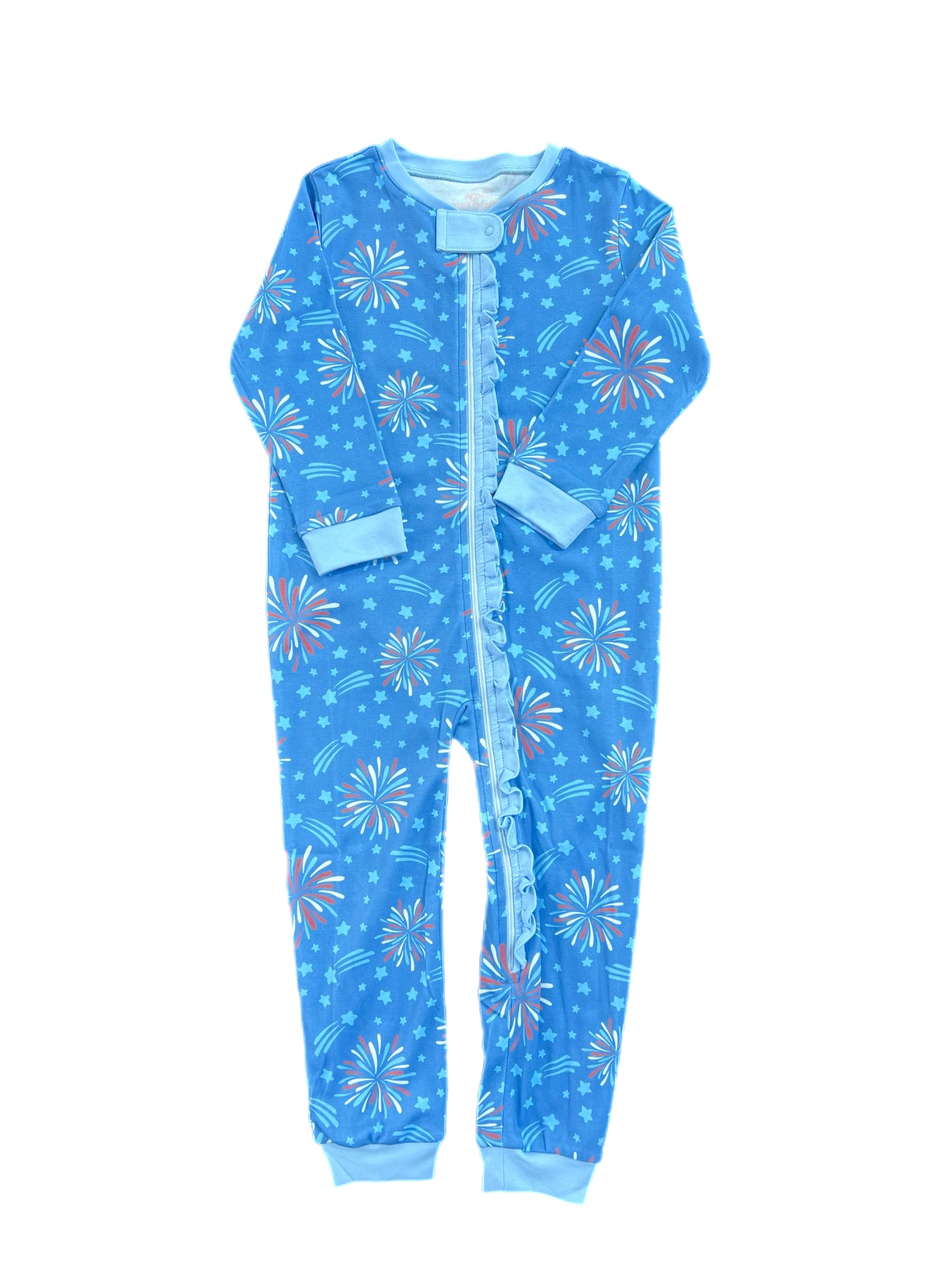 Sparks Flying-Ruffled One Piece Jammie