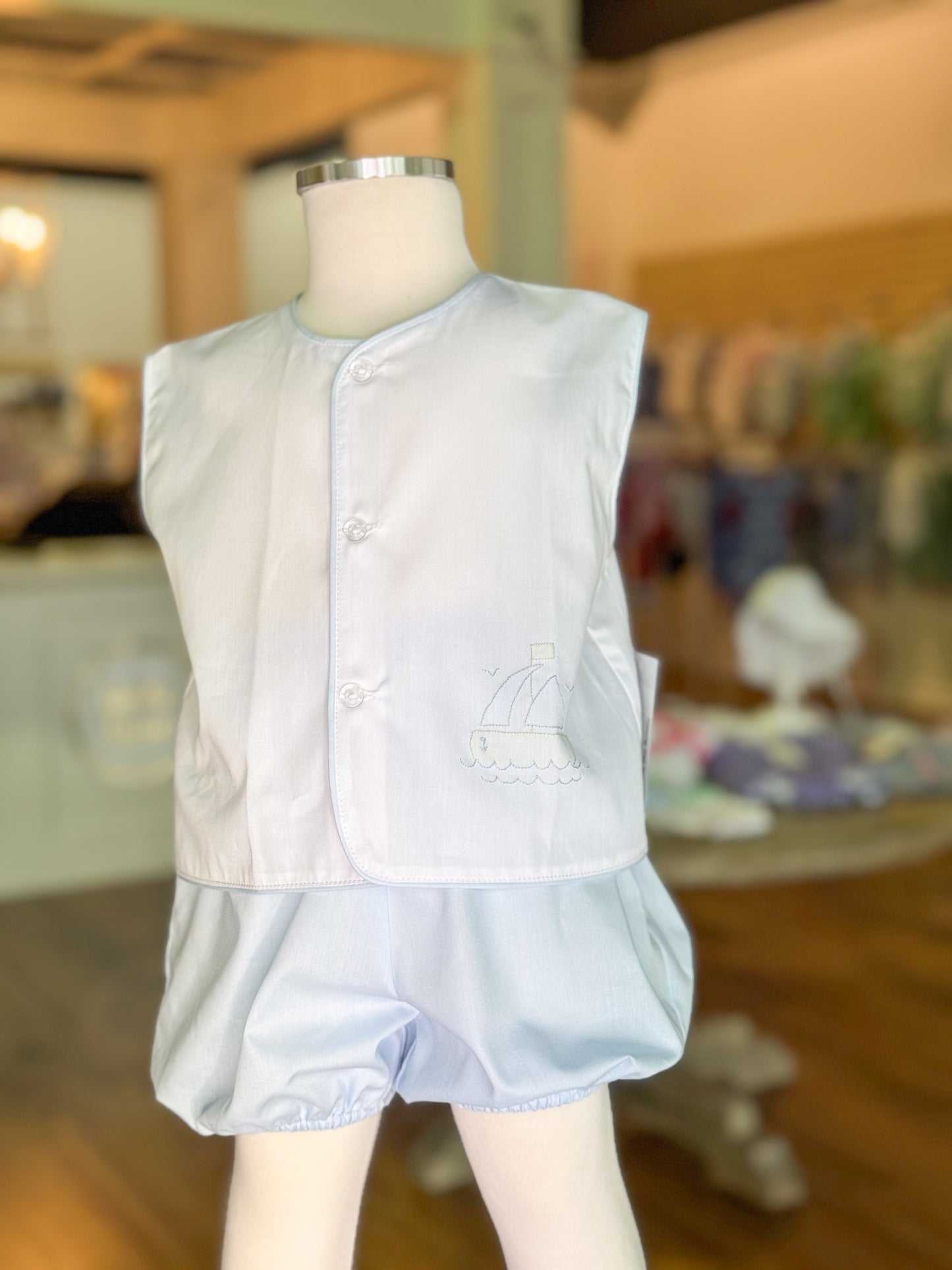 Setting Sail Baby Boy Bloomer Set