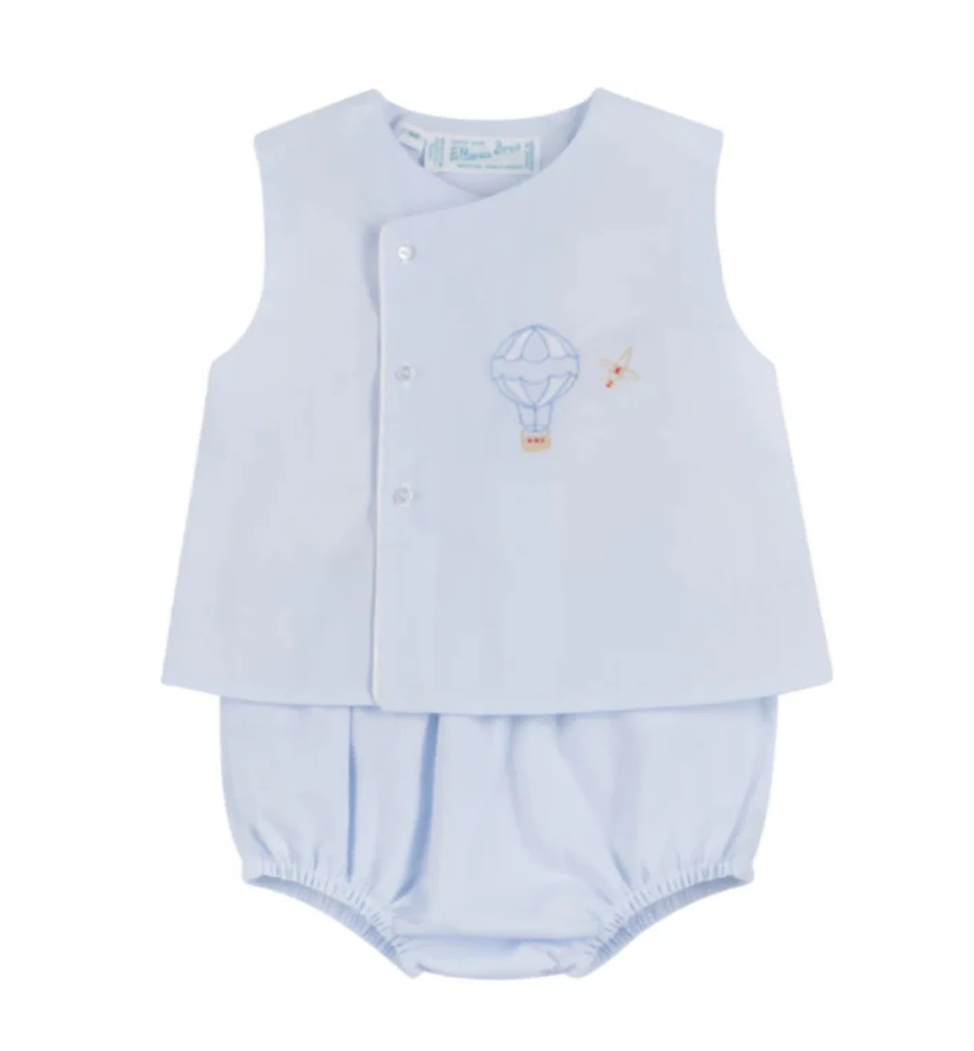 Hot Air Balloon Diaper Set in Blue