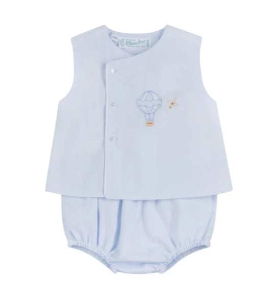 Hot Air Balloon Diaper Set in Blue