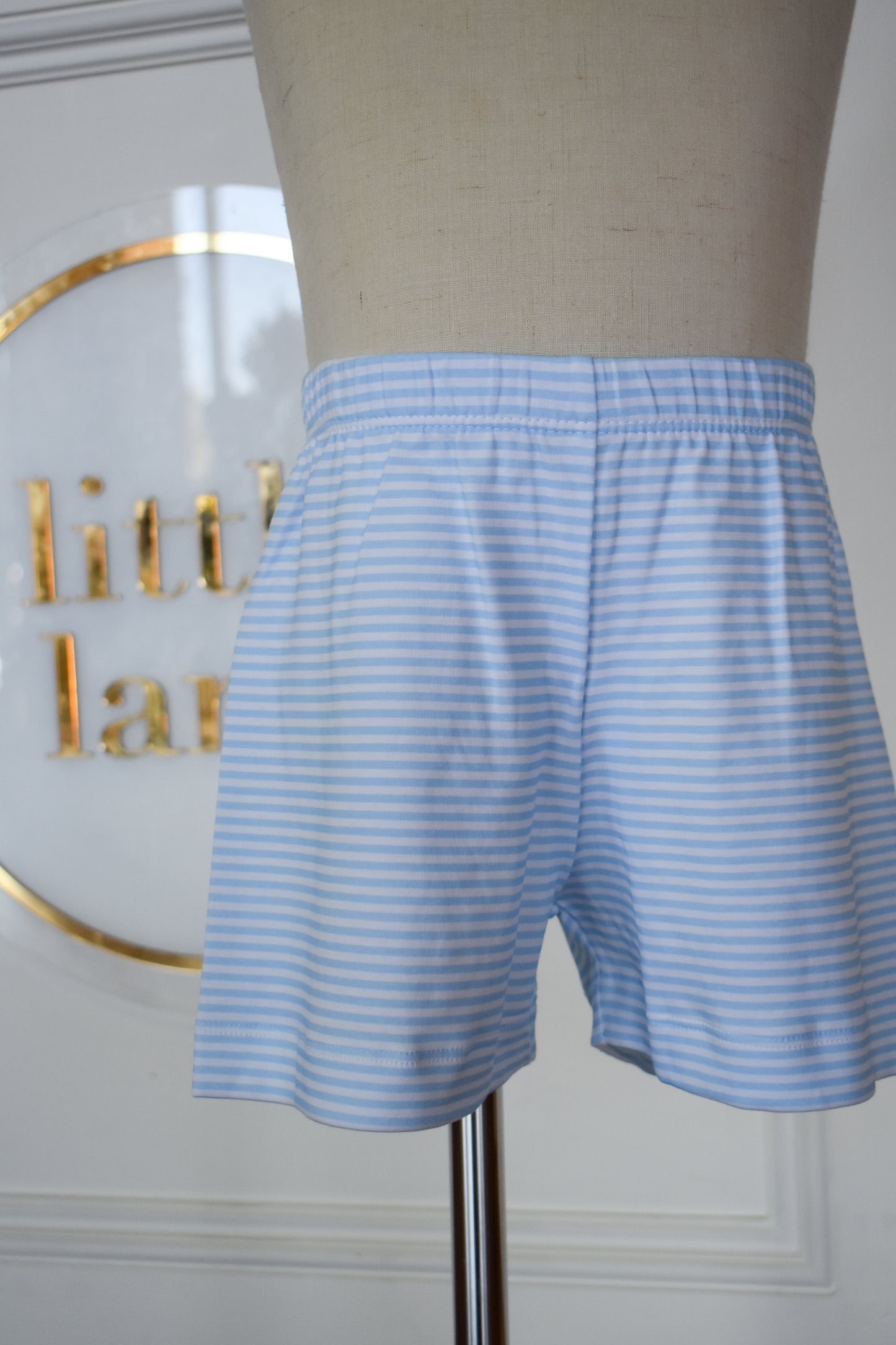 Blue Striped Conrad Shorts