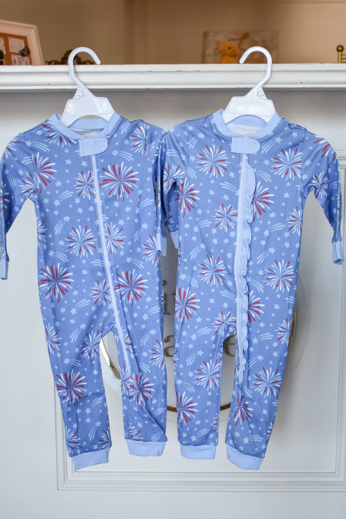 Sparks Flying-Ruffled One Piece Jammie