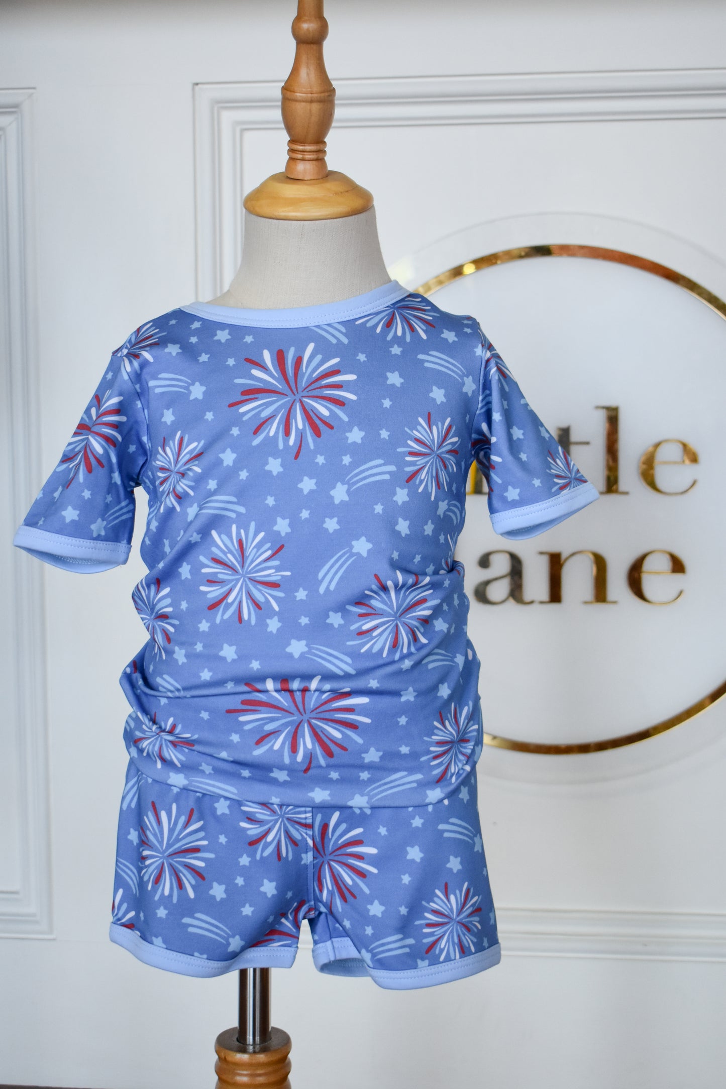 Sparks Flying! Boy's Two Piece PJ Short Set
