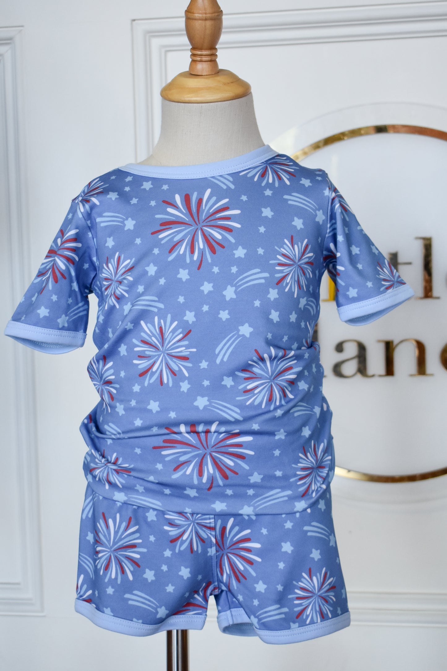 Sparks Flying! Boy's Two Piece PJ Short Set