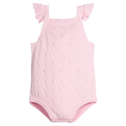 Precious Pointelle Pink Knit Bubble
