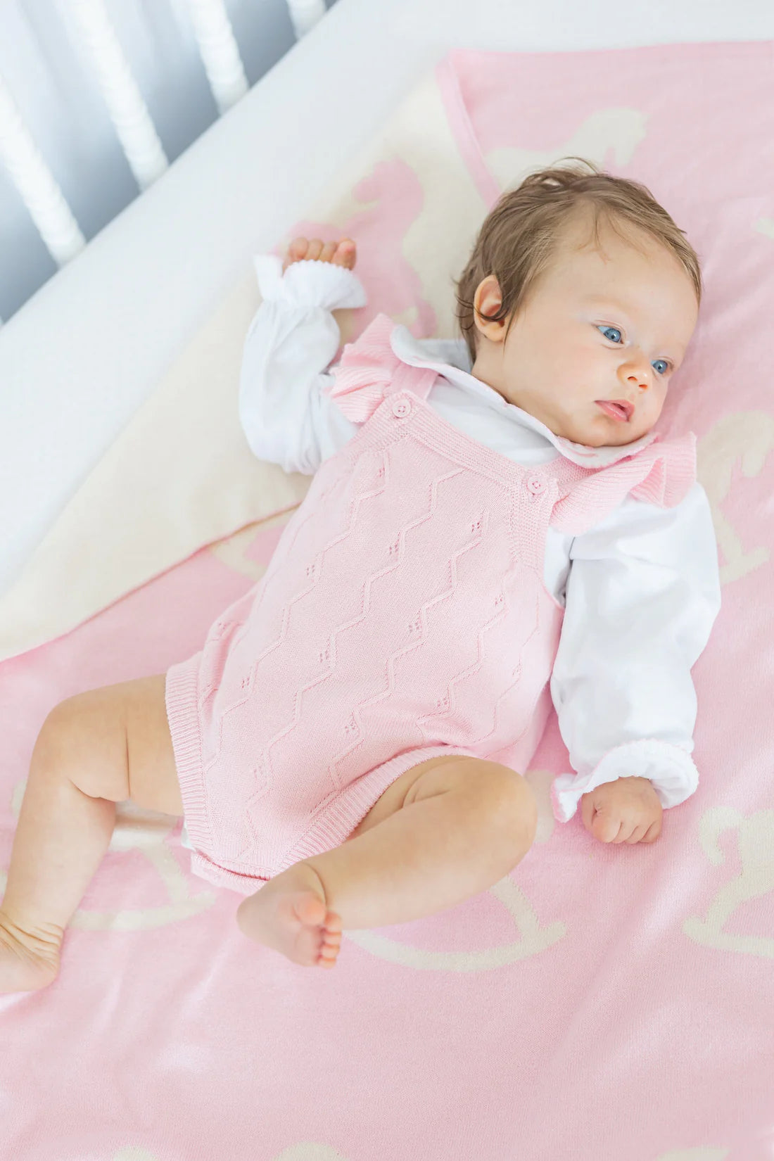 Precious Pointelle Pink Knit Bubble