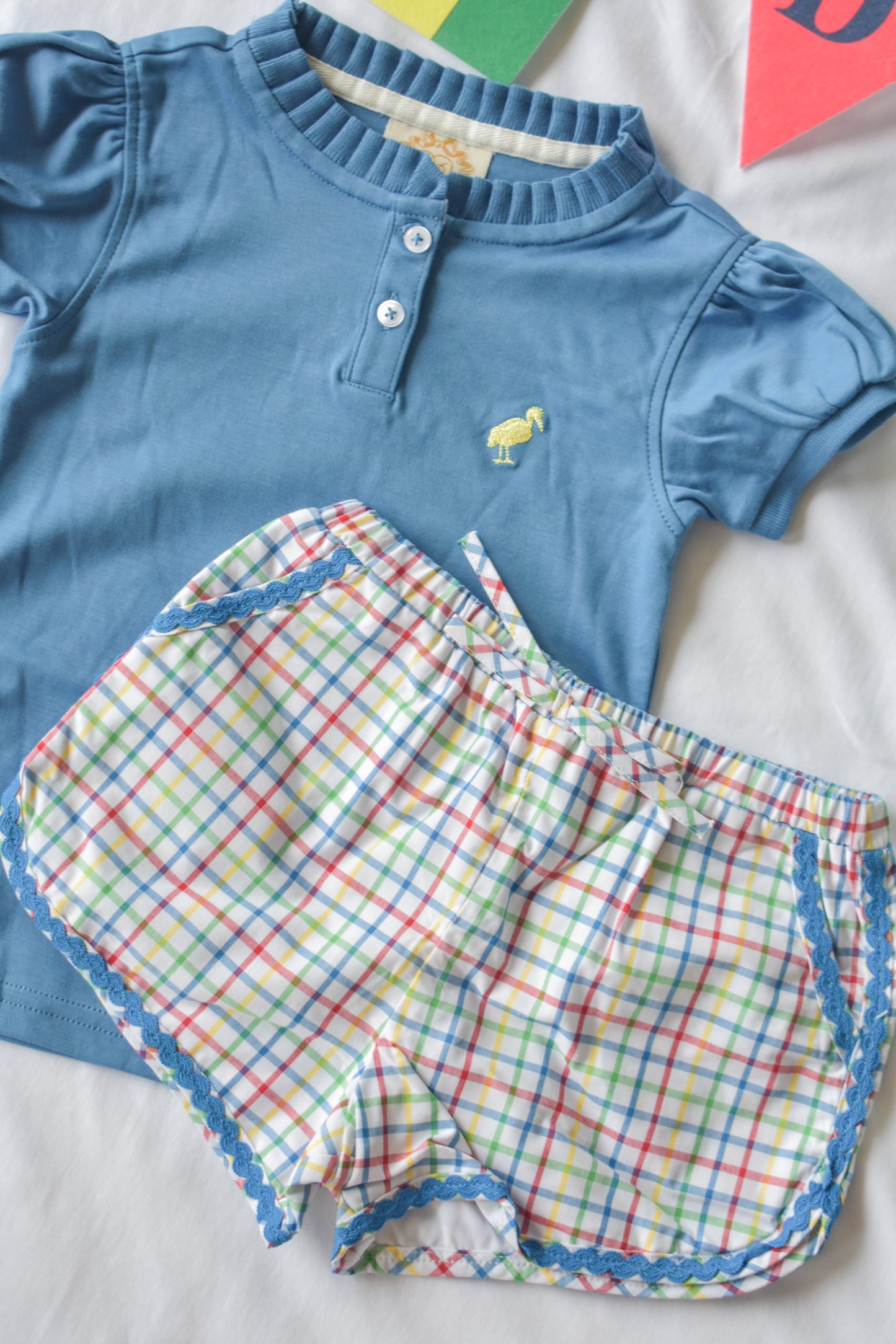 Little Miss Prim and Proper-Wood Boat Blue
