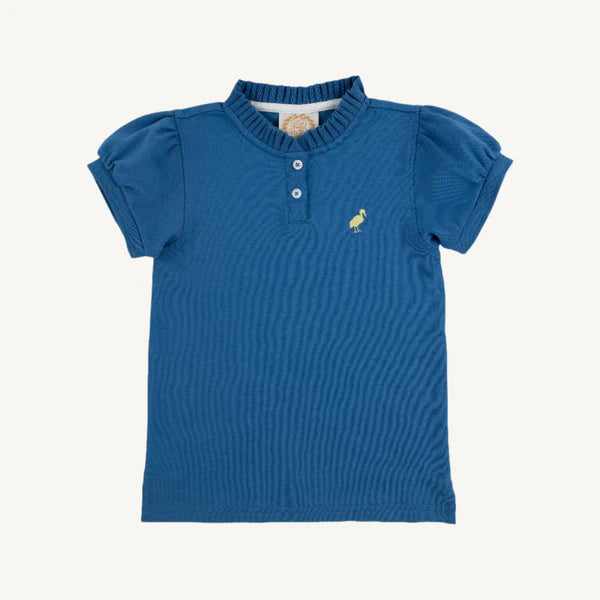 Little Miss Prim and Proper-Wood Boat Blue