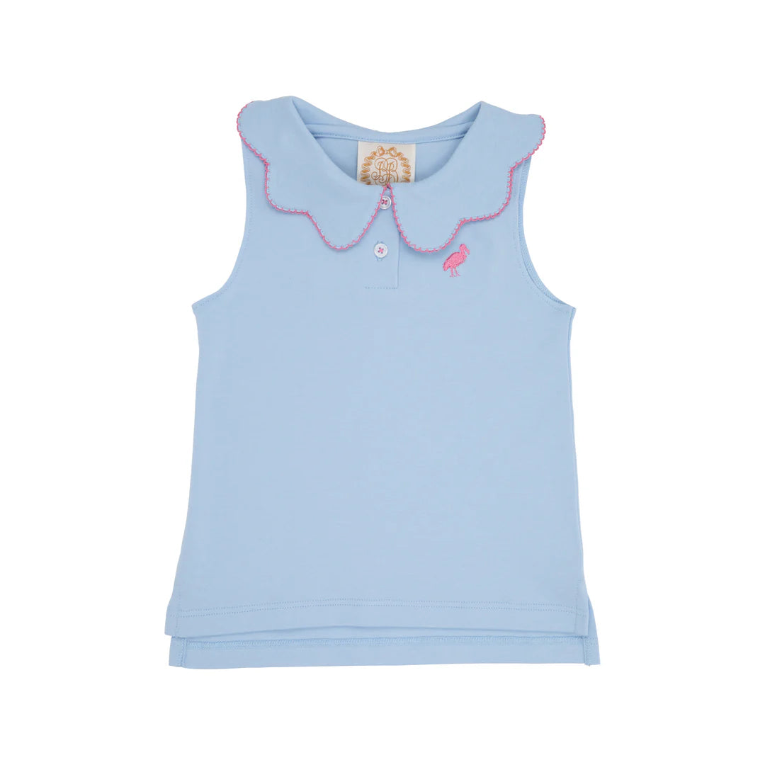 Paige's Playful Polo-Blue/Pink