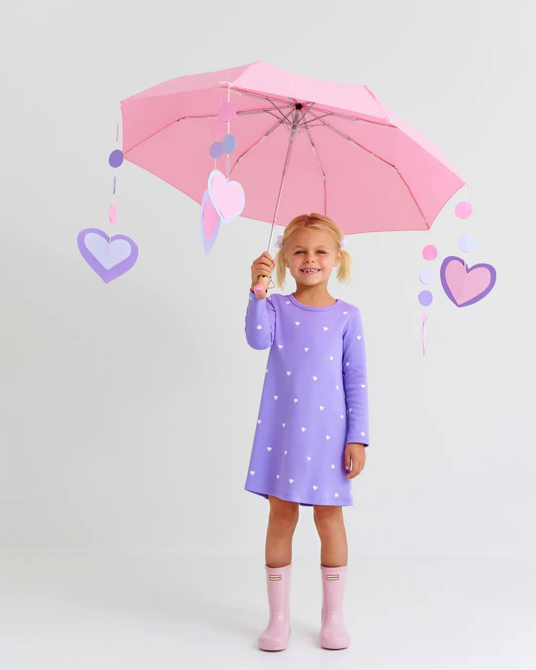 Long Sleeve Polly Play Dress-Heart Eyes