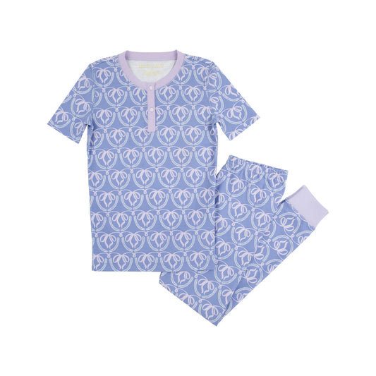 Sara Janes Short Sleeve Set Beale St Bows / Lauderdale Lavender