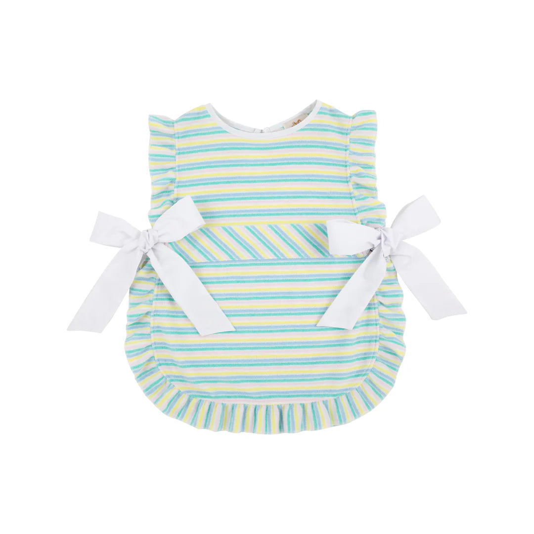 Carolina Cover Up Siesta Key Stripe (Pink)/Worth Ave White