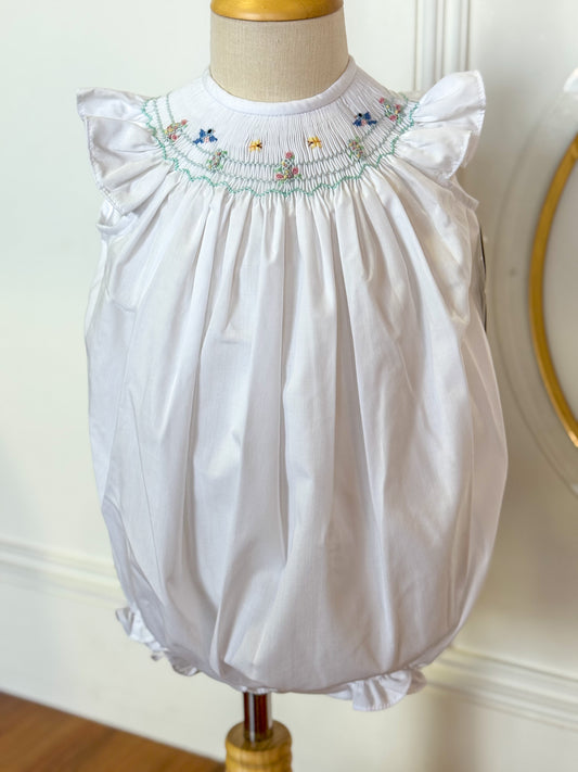 White Garden Glory Bishop Romper