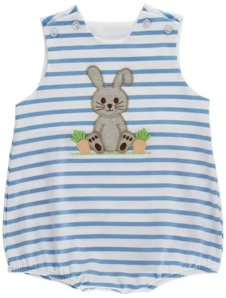 Blue Striped Bashful Bunny Knit Bubble-Boys