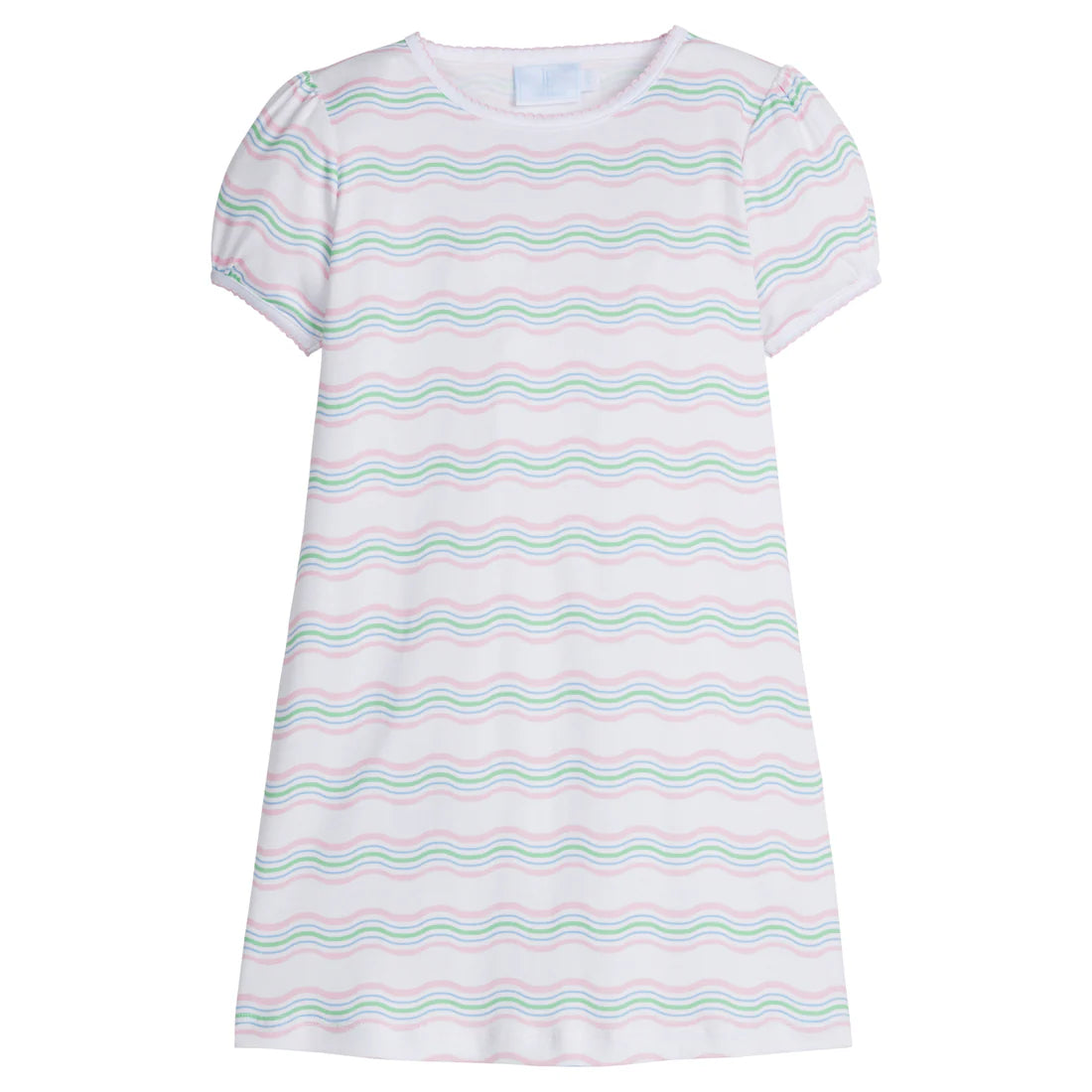 Sweet Squiggly Striped T-Shirt Dress