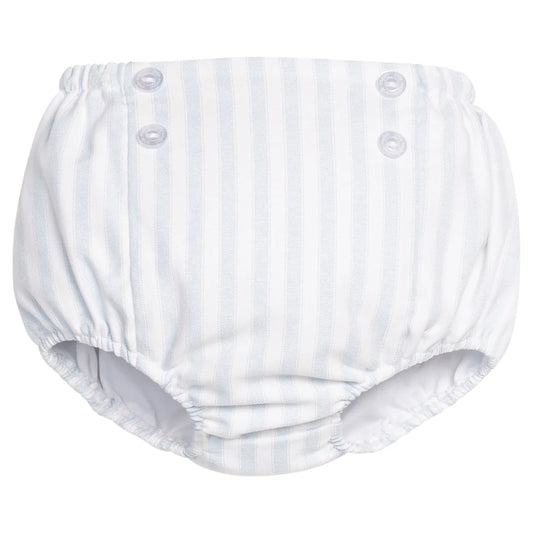 Whipstitch Button Front Diaper Set-Savannah Stripe