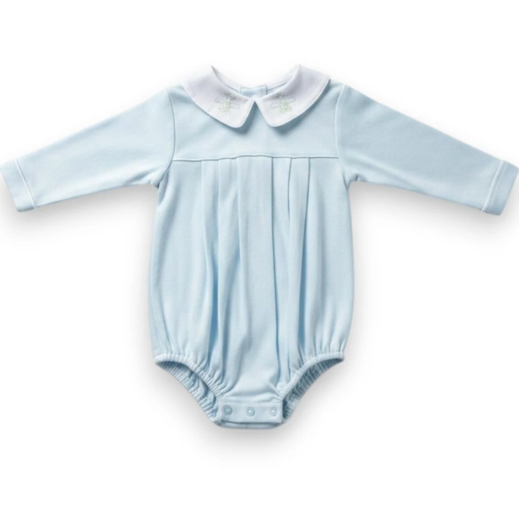 Plane Shadows Long Sleeve Blue Knit Bubble