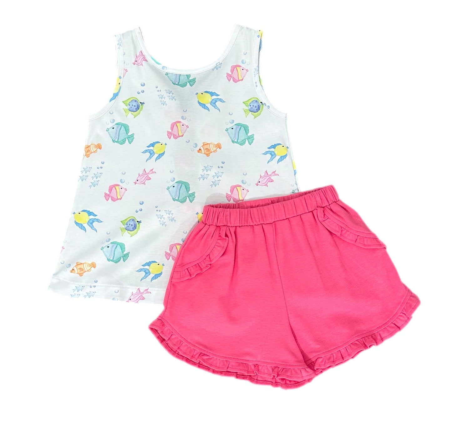 O'Fishally Summer Kinley Ruffle Short Set