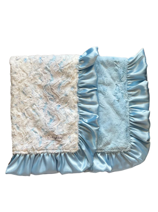 Double Plush Blanket-Baby Blue Owl