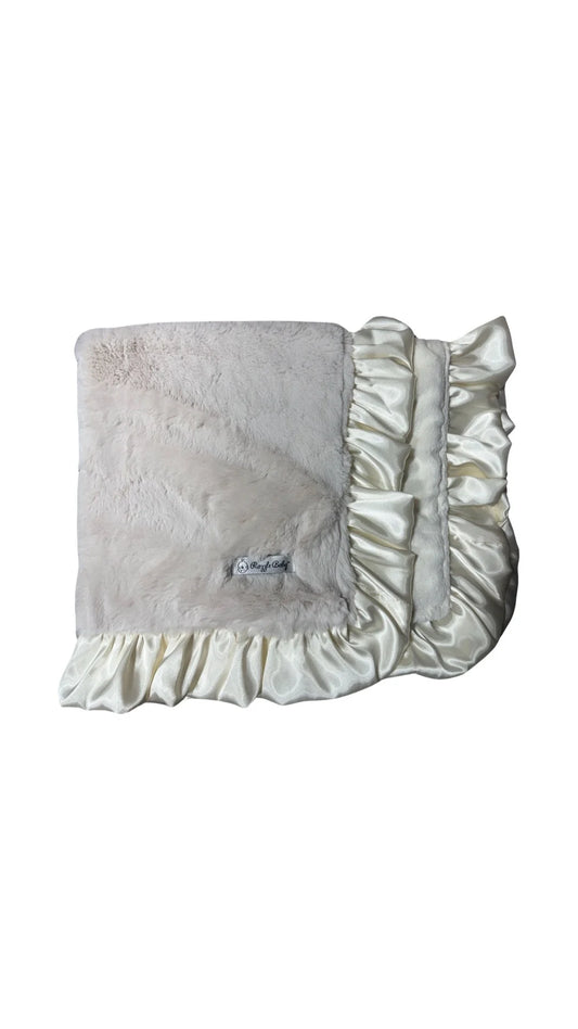 Double Plush Blanket-Ivory Willow
