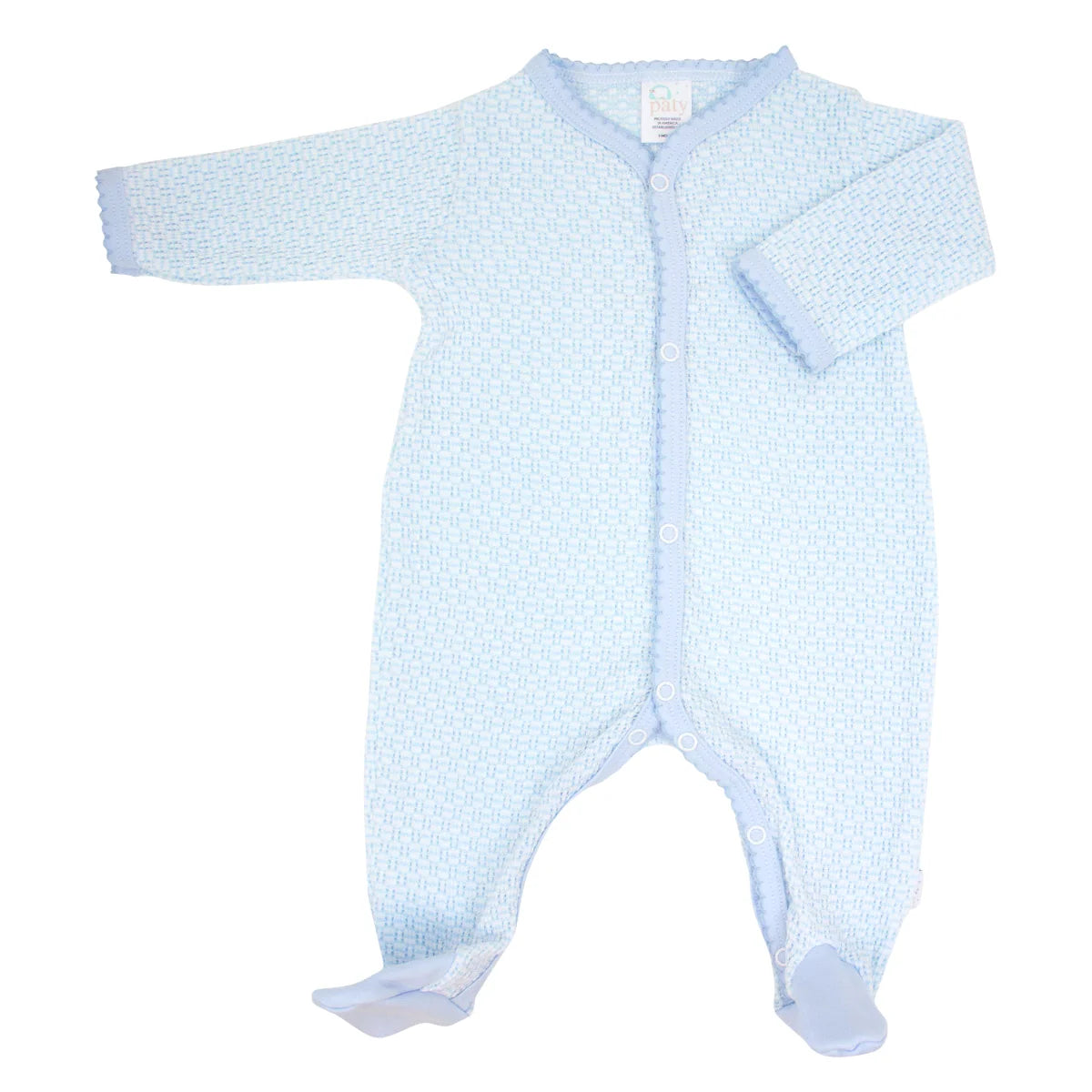 Paty Straight Sleeve Snap Button Pima Trim Footie