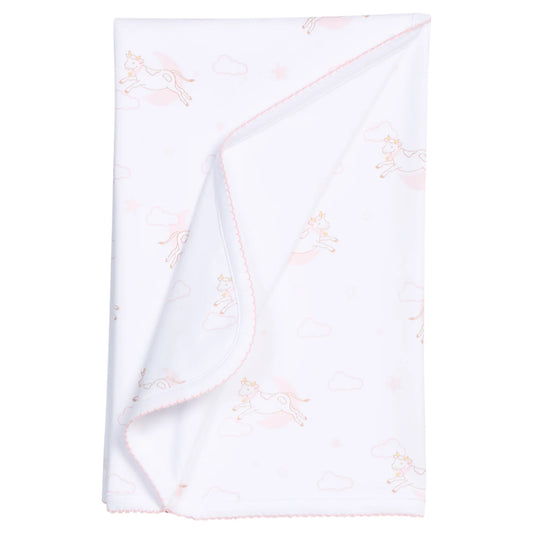 Over The Moon Pink Printed Blanket