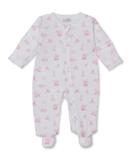 Toy Treasures Pink Girl Zipper Footie