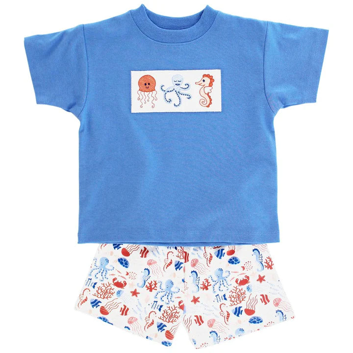 Ocean Friends Knit Short Set