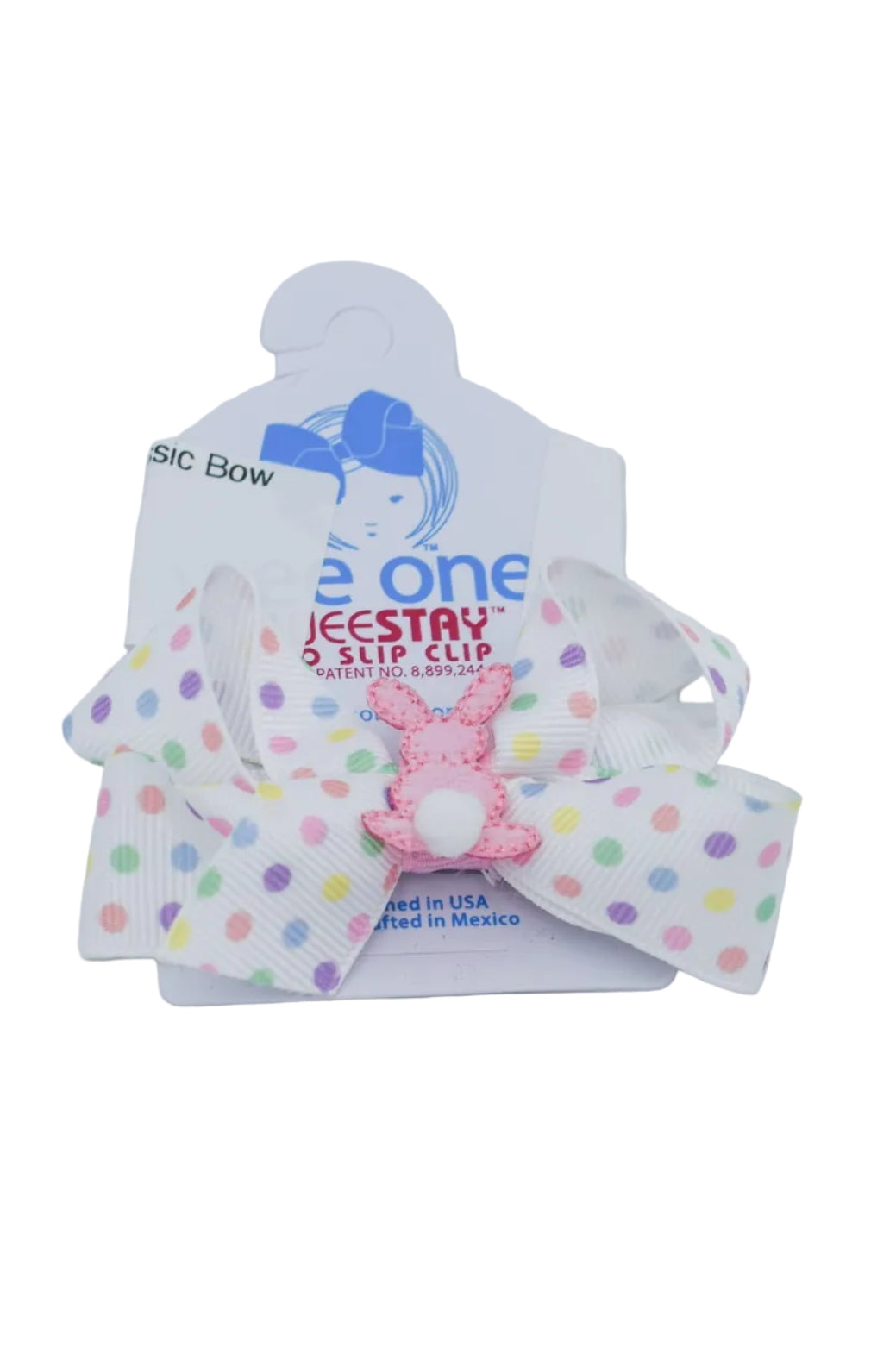 Mini Polka Dot Cotton Tail Classic Bow