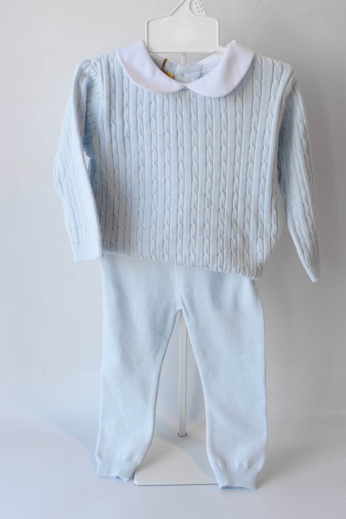 Boy's Blue Peter Pan Cable Knit Set