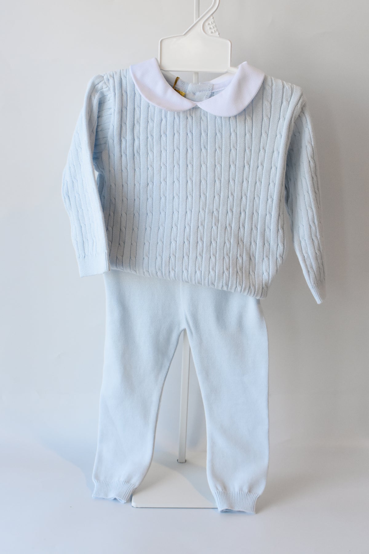 Boy's Blue Peter Pan Cable Knit Set