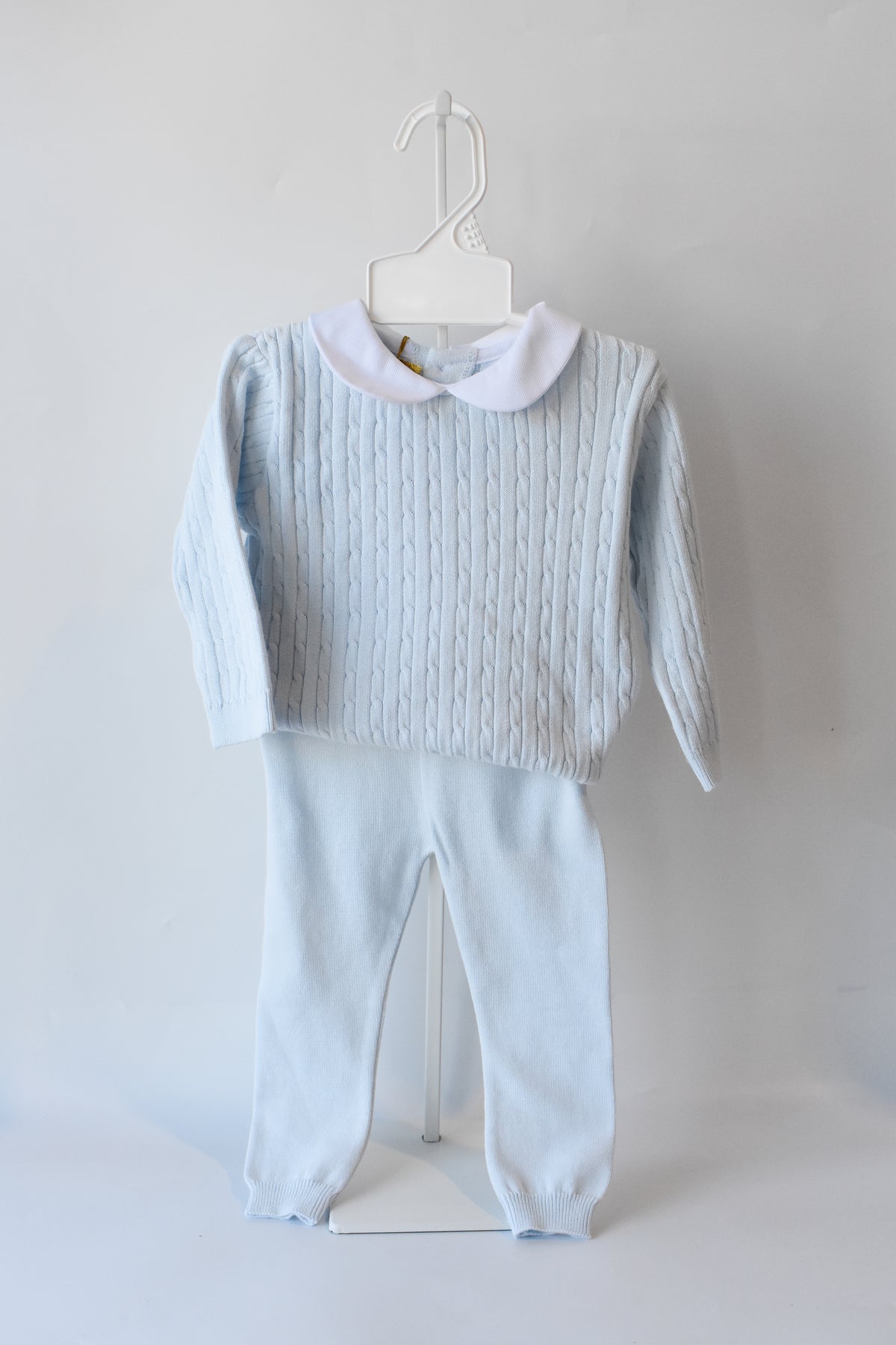 Boy's Blue Peter Pan Cable Knit Set