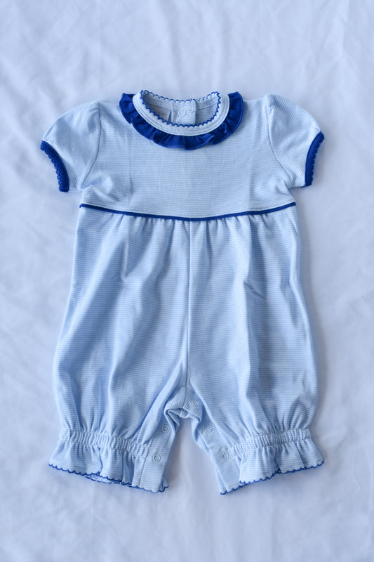 Summer Blues Ruffled Romper