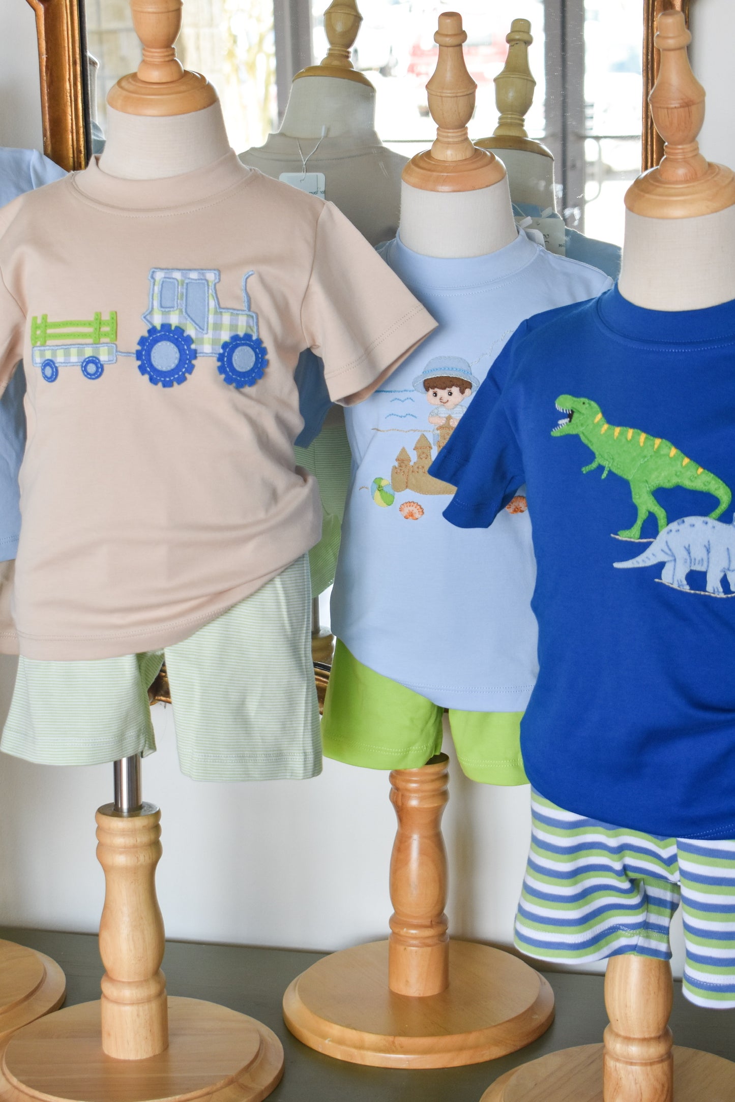 Tractor Tours Mini Stripe Short Set