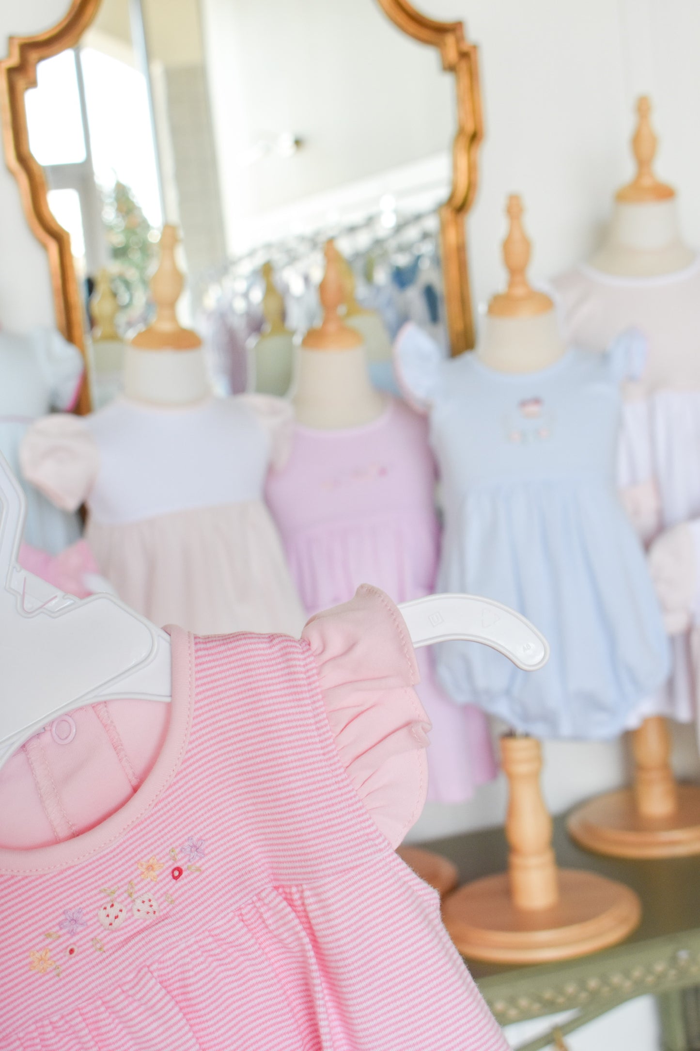 Strawberry Fields Flutter Sleeve Apron Romper