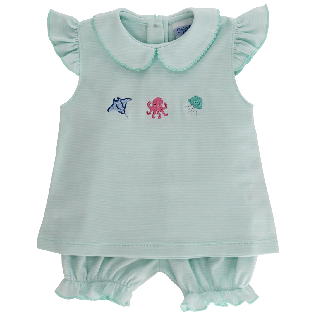 Sea Animals Girl Bloomer Set