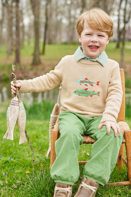 Intarsia Sweater-Fish