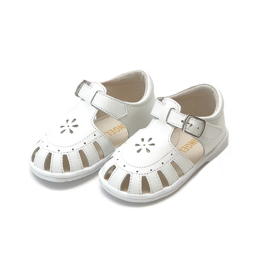 Shelby Caged Sandal-White