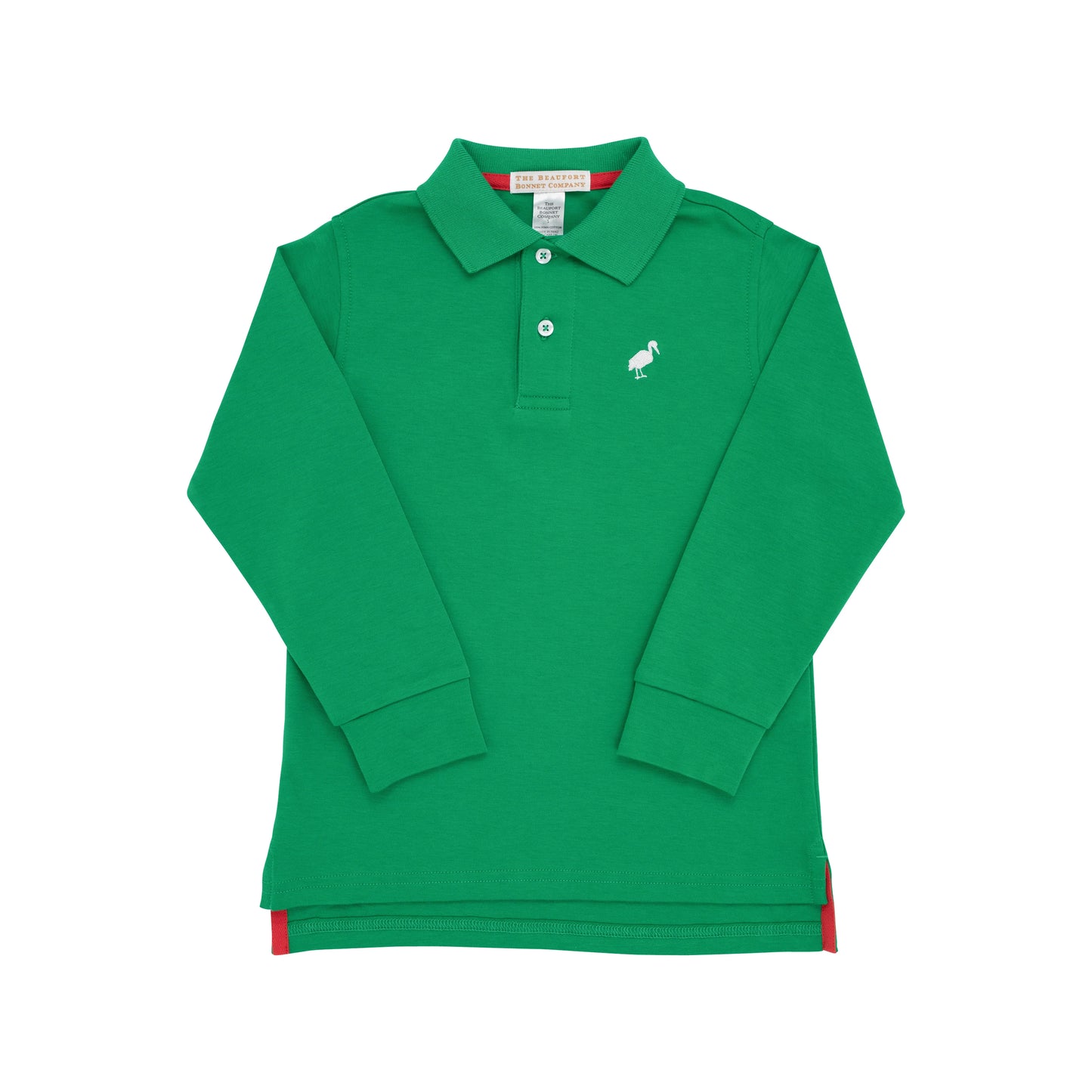 Prim & Proper LS Polo-Kiawah Kelly Green