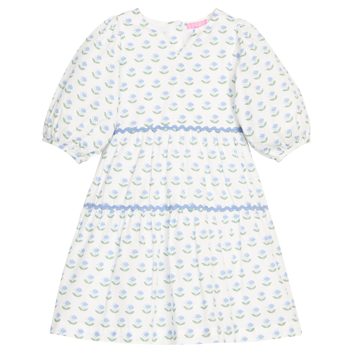 Madaket Dress-Blue Tulip Block Print