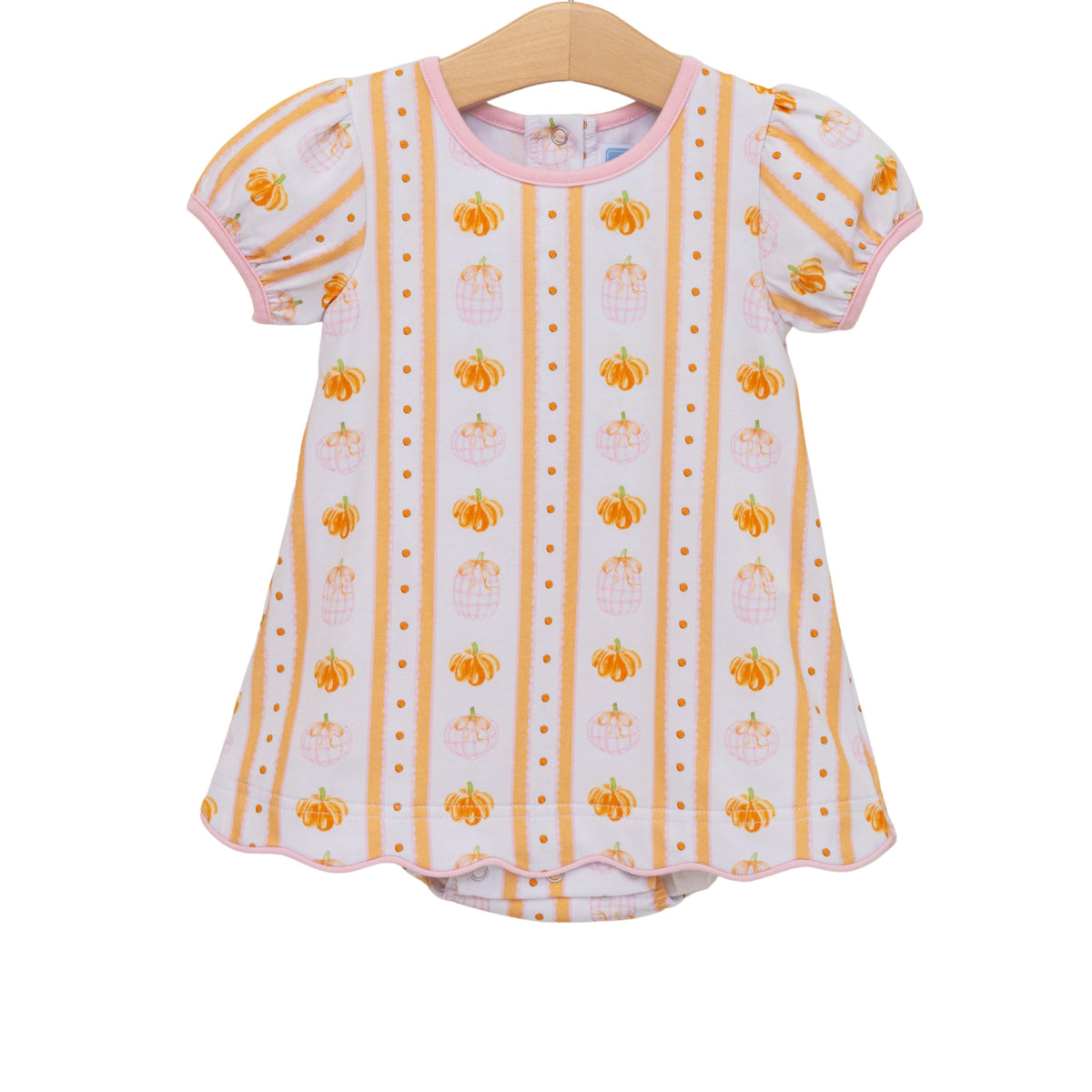 Pumpkin Patch Scallop Knit Bubble