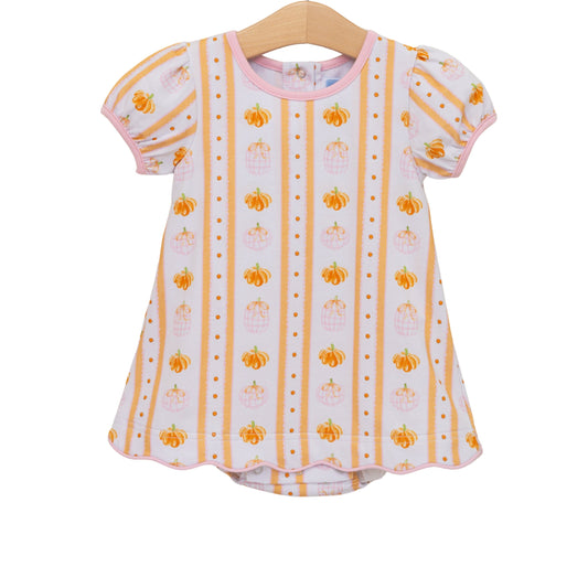 Pumpkin Patch Scallop Knit Bubble