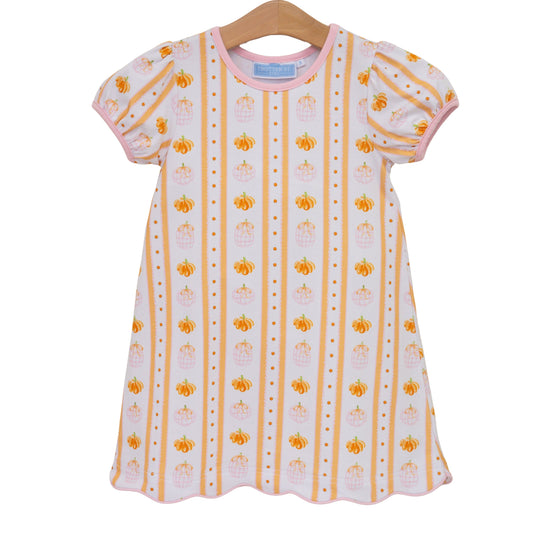 Pumpkin Patch Scallop Knit Dress