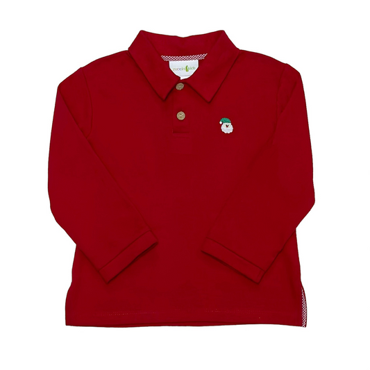 Embroidered Christmas Polo Set