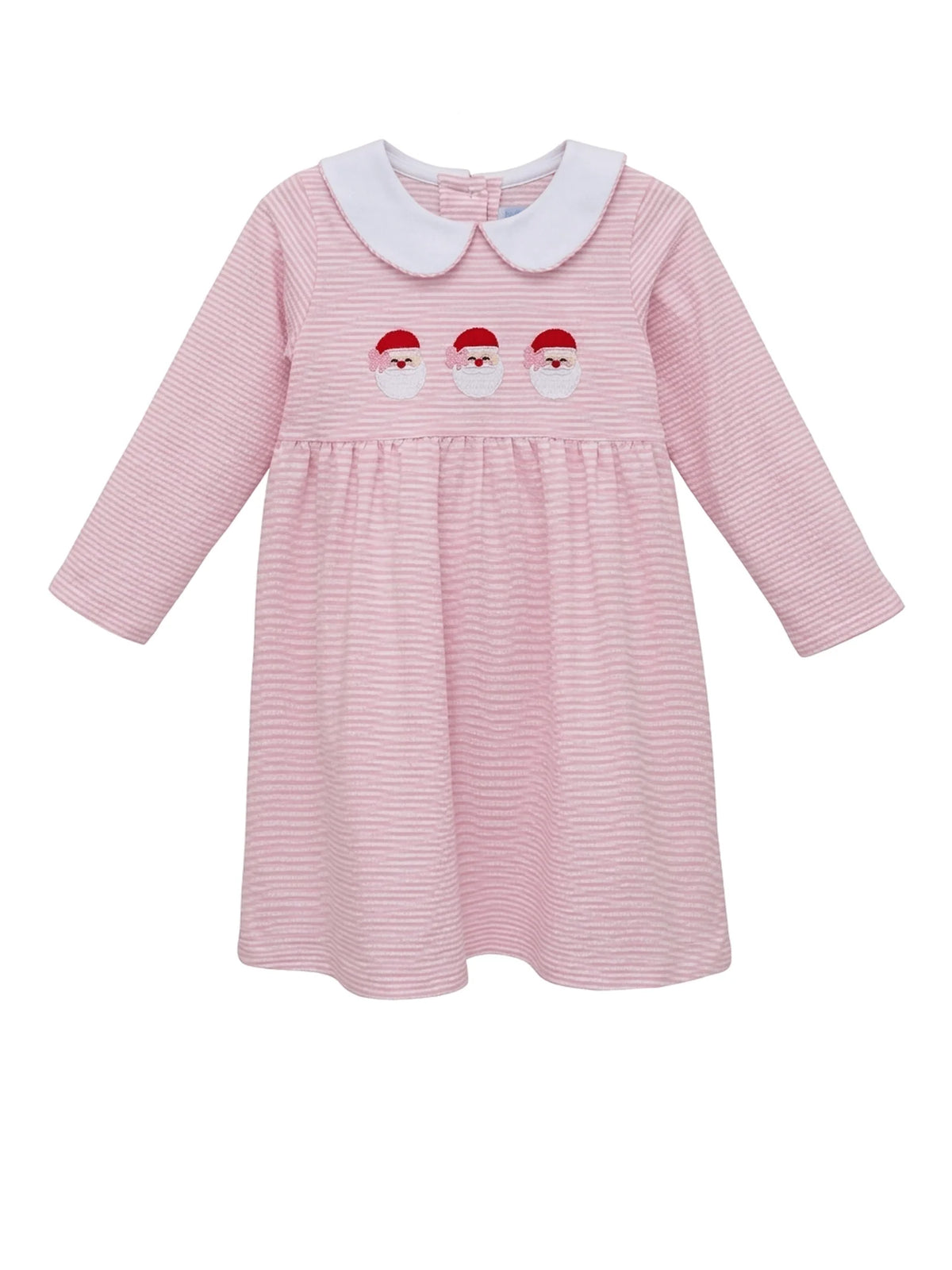 Santa Trio Pink Knit Long Sleeve Dress
