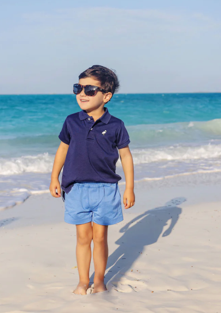 Prim and Proper Polo SS-Nantucket Navy